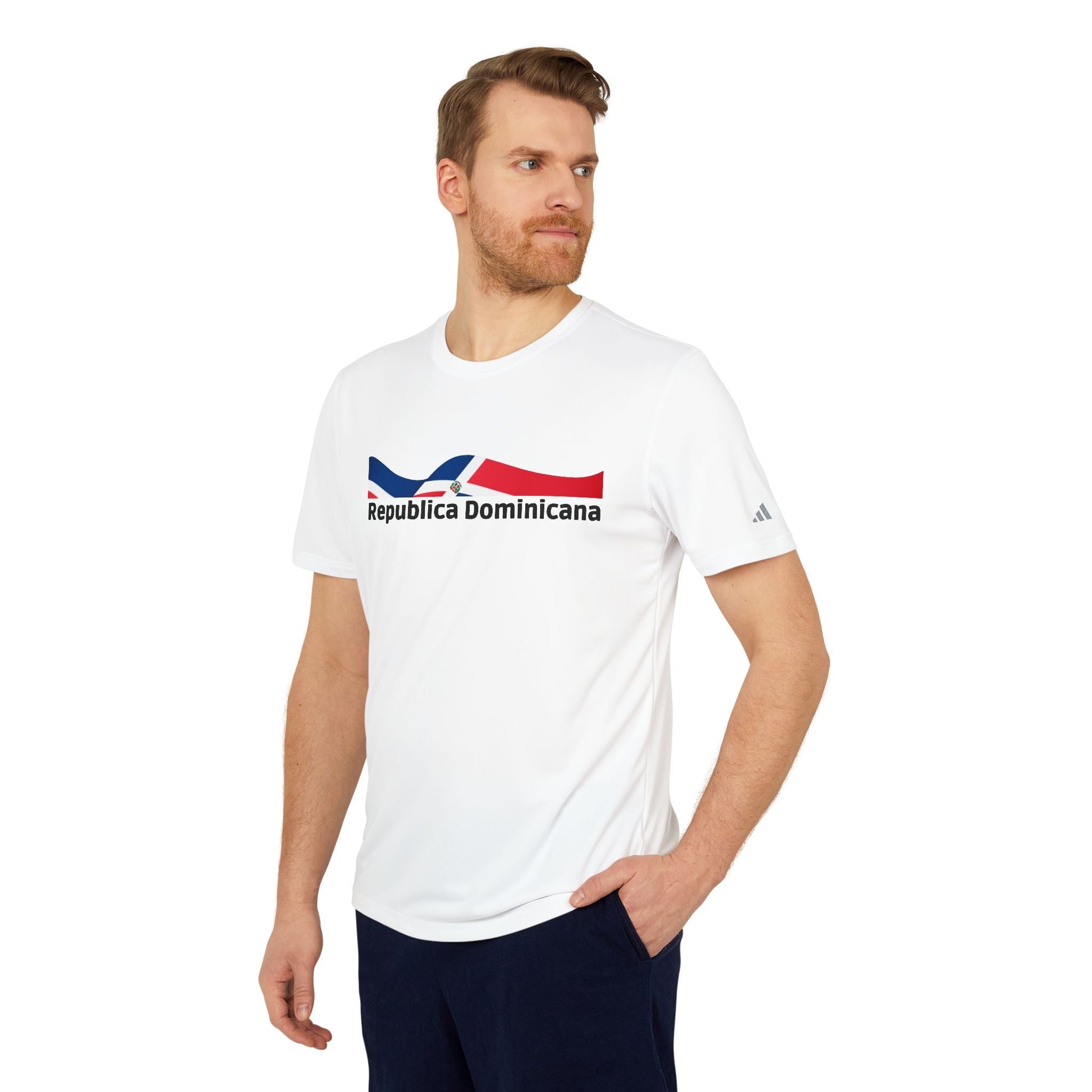 Bandera de Republica Dominicana, adidas Unisex Sport T-shirt - NY GIftcraft