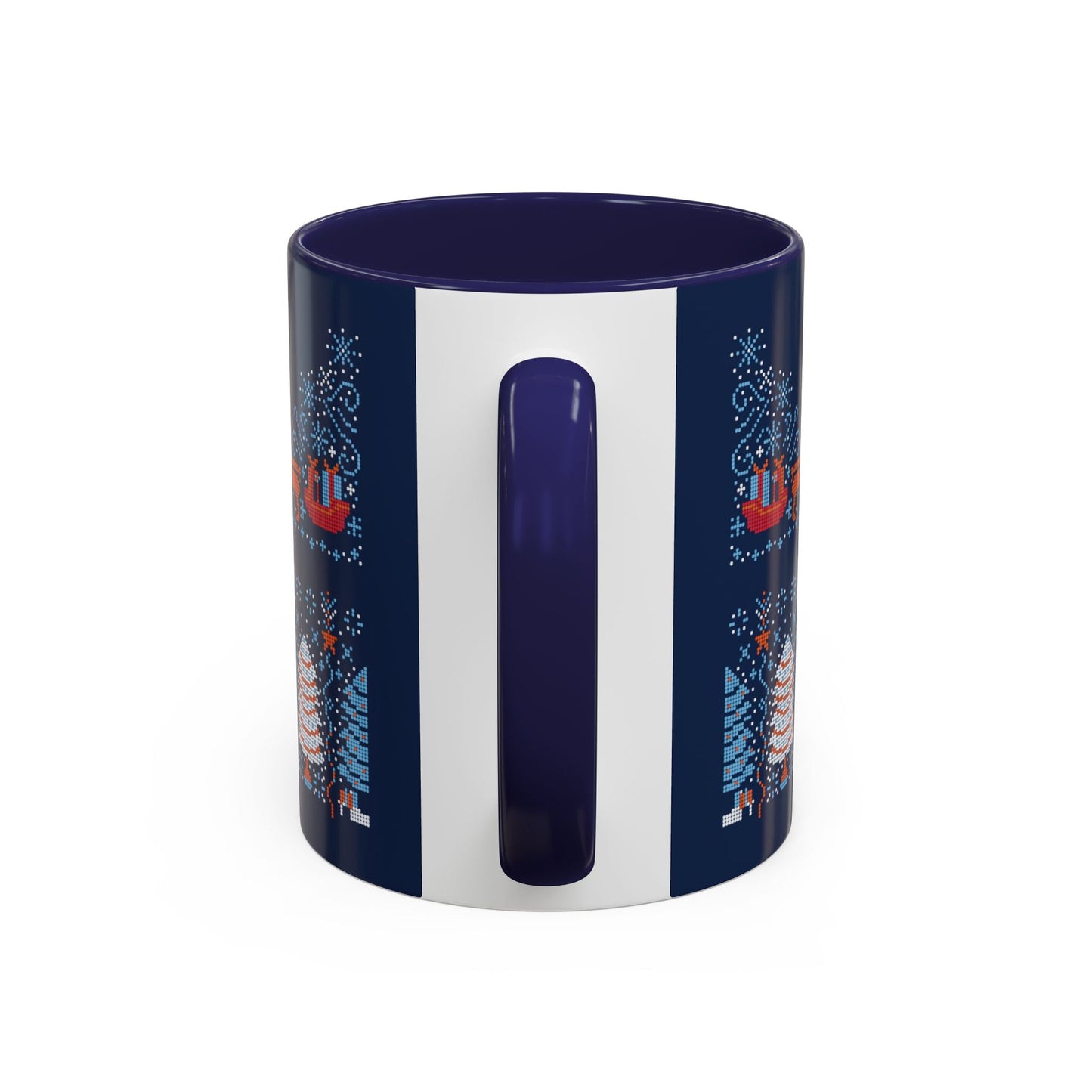 Blue - hued Christmas ceramic Coffee Mug (11, 15oz) - NY GIftcraft