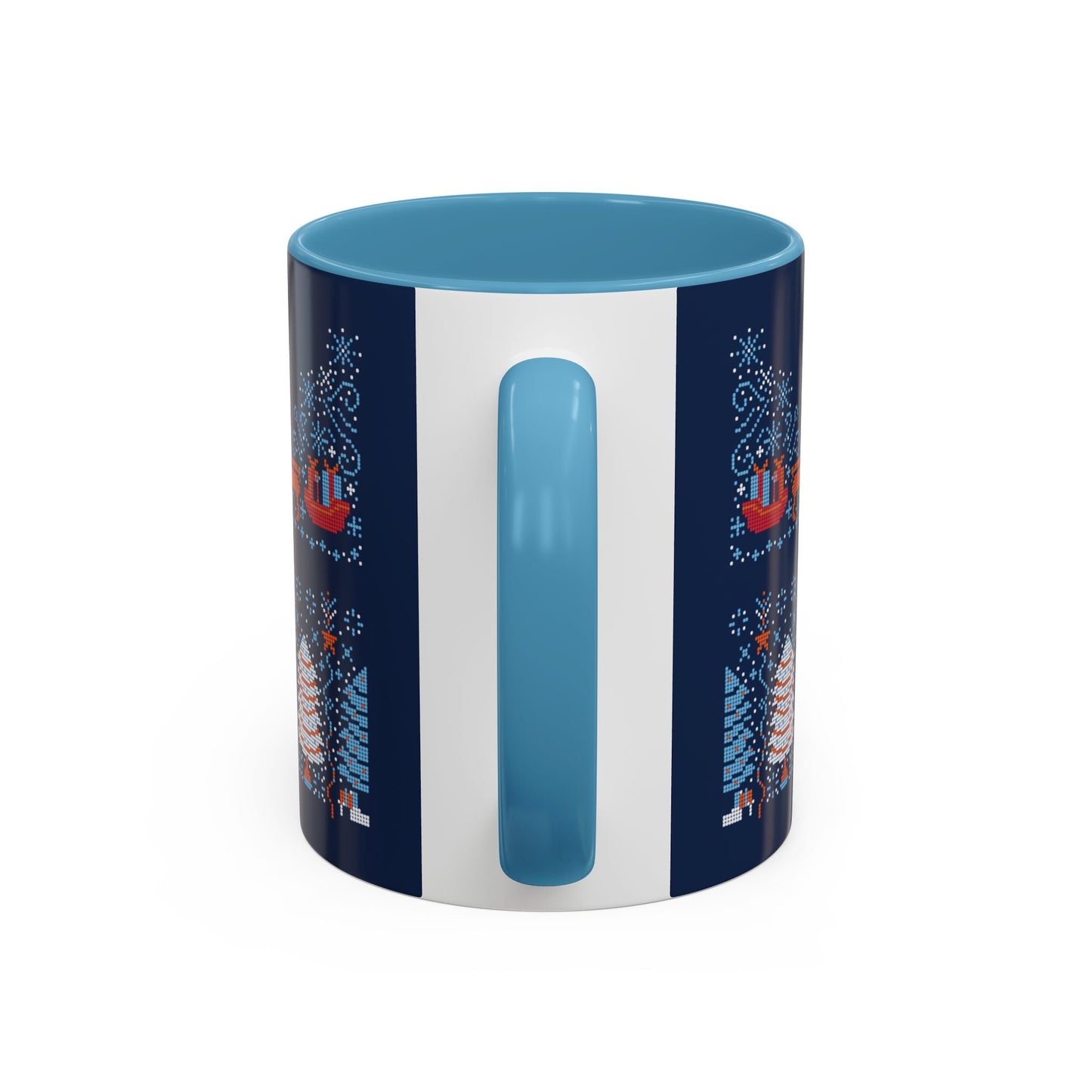 Blue - hued Christmas ceramic Coffee Mug (11, 15oz) - NY GIftcraft