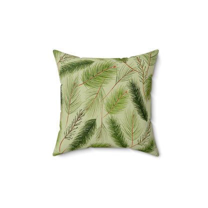 Christmas Green Square Pillow | Indoor Christmas Pillows | Christmas decoration | 100% Polyester. - NY GIftcraft