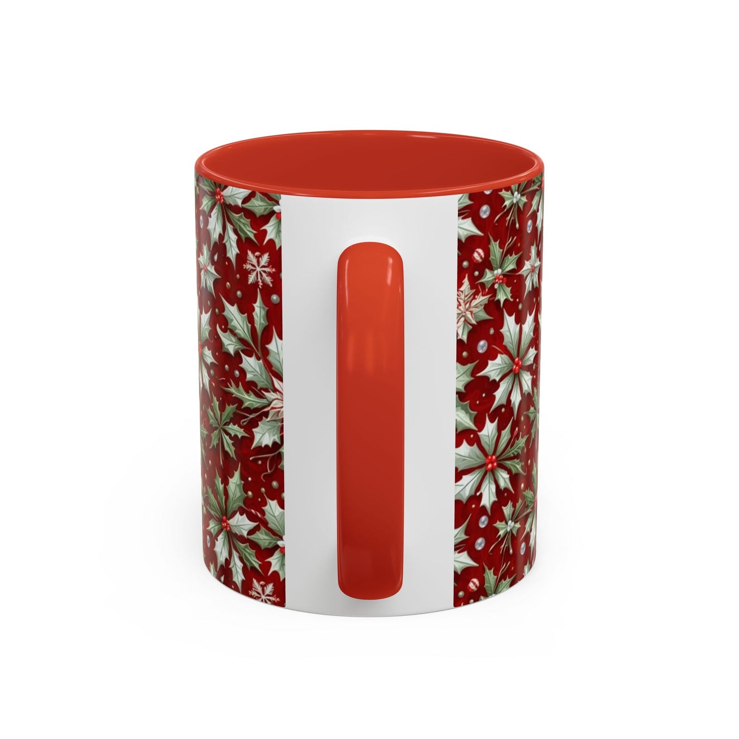 Christmas Poinsettia Ceramic Coffee Mug | Two Sizes 11oz, 15oz. - NY GIftcraft