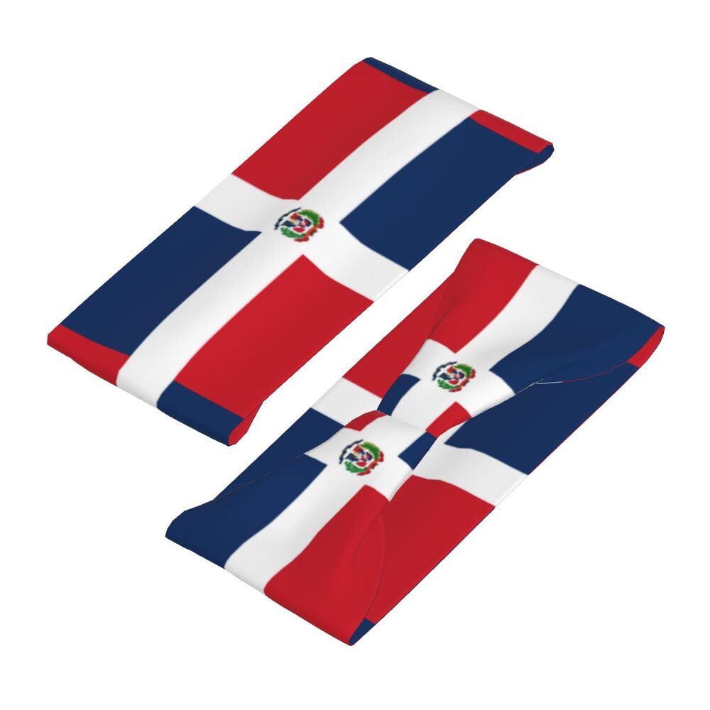 Dominican Republic Flag Yoga Headband: The Ultimate Athletic Accessory for Sweat and Hair Control. Breathe easy with our Sports Sweatband! - NY GIftcraft