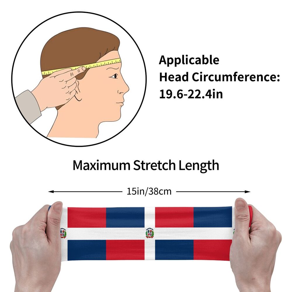 Dominican Republic Flag Yoga Headband: The Ultimate Athletic Accessory for Sweat and Hair Control. Breathe easy with our Sports Sweatband! - NY GIftcraft