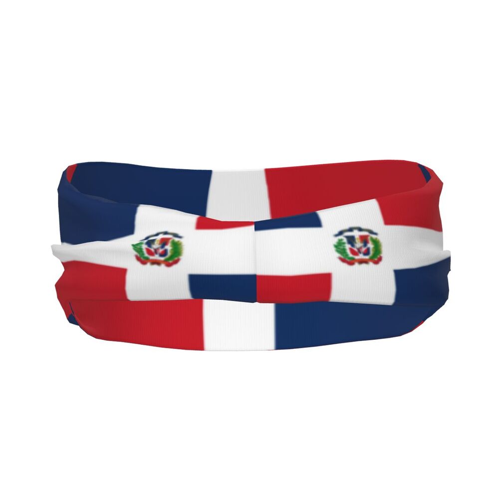 Dominican Republic Flag Yoga Headband: The Ultimate Athletic Accessory for Sweat and Hair Control. Breathe easy with our Sports Sweatband! - NY GIftcraft