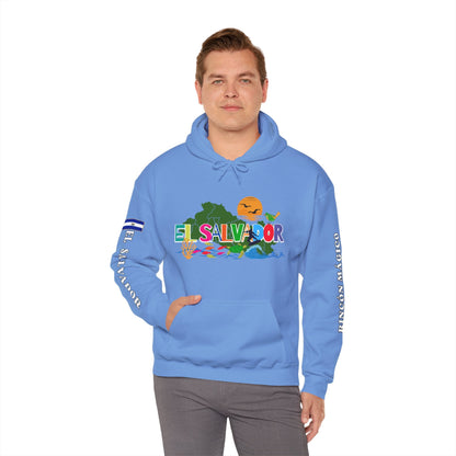 El Salvador Rincon Magico Unisex Heavy Blend Hoodie | Comfortable, relaxing and warm feeling | Large Kangaroo Pocket | El Salvador Hoodies - NY GIftcraft