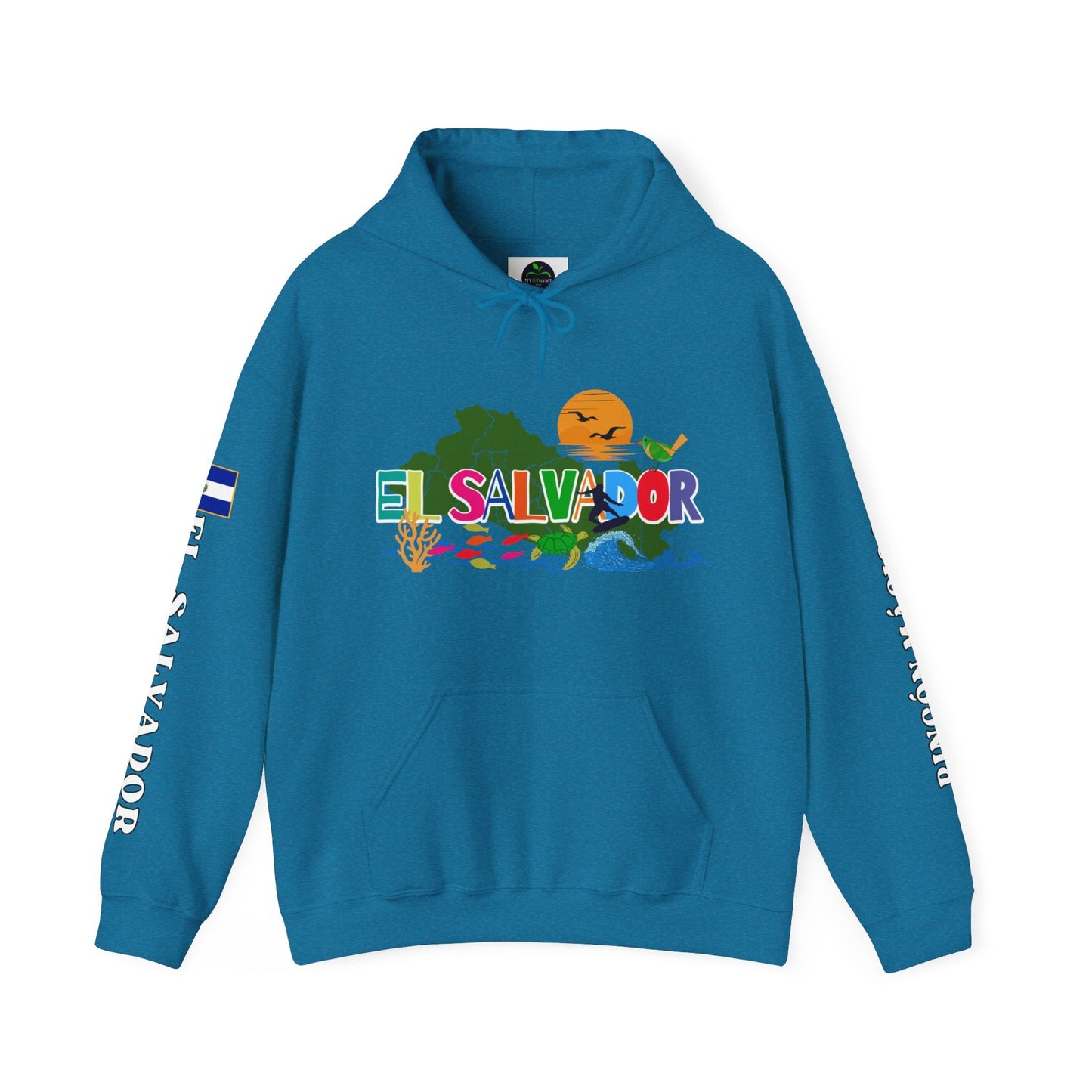 El Salvador Rincon Magico Unisex Heavy Blend Hoodie | Comfortable, relaxing and warm feeling | Large Kangaroo Pocket | El Salvador Hoodies - NY GIftcraft