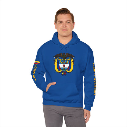 Escudo de Colombia Unisex Heavy Blend Hoodie | Comfortable, relaxing and warm feeling | Large Kangaroo Pocket | Colombia Hoodie - NY GIftcraft