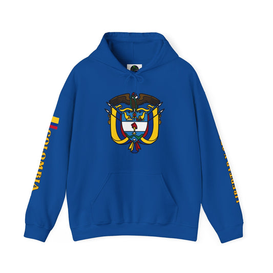 Escudo de Colombia Unisex Heavy Blend Hoodie | Comfortable, relaxing and warm feeling | Large Kangaroo Pocket | Colombia Hoodie - NY GIftcraft