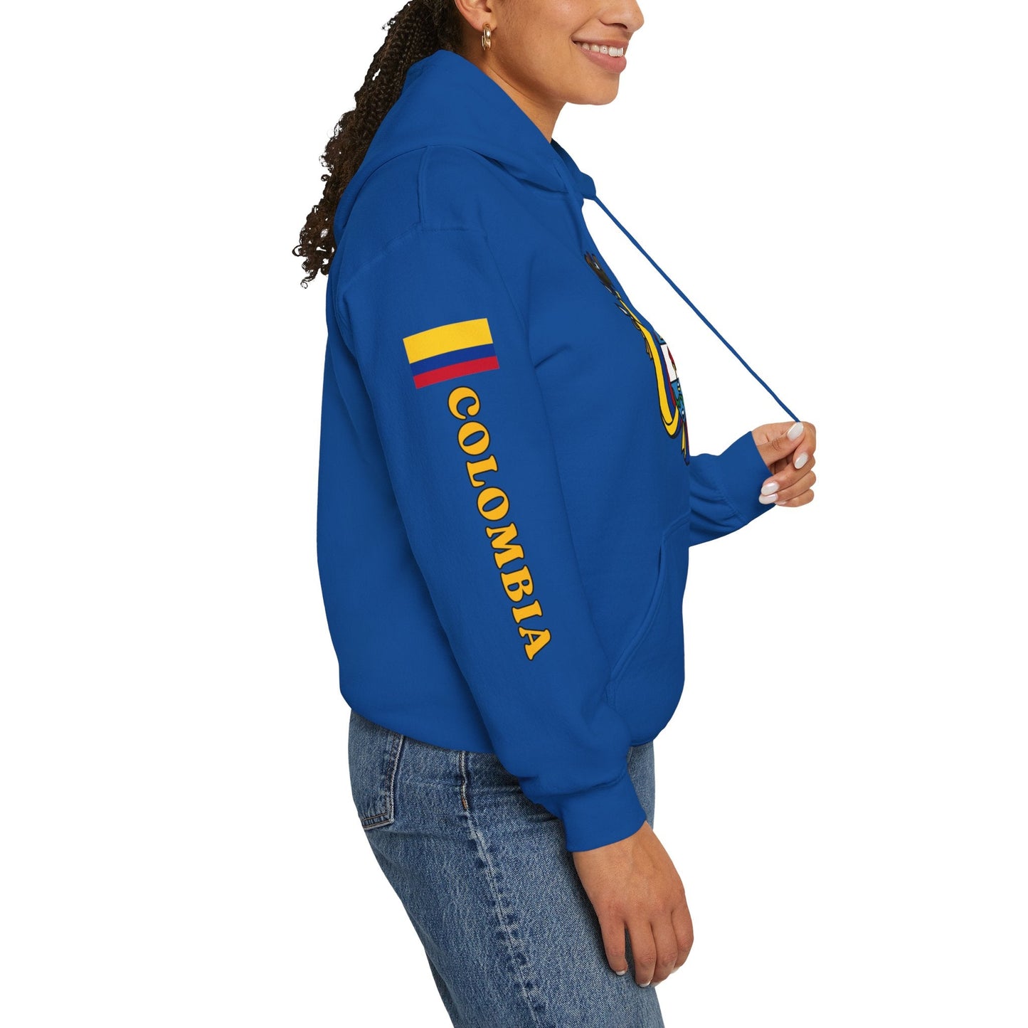 Escudo de Colombia Unisex Heavy Blend Hoodie | Comfortable, relaxing and warm feeling | Large Kangaroo Pocket | Colombia Hoodie - NY GIftcraft