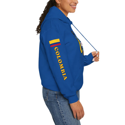 Escudo de Colombia Unisex Heavy Blend Hoodie | Comfortable, relaxing and warm feeling | Large Kangaroo Pocket | Colombia Hoodie - NY GIftcraft