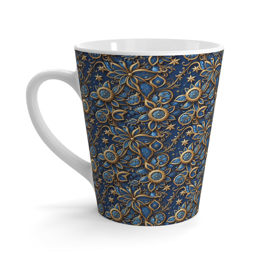 Latte Mug - Coffee Blue Christmas Design - Gift for Coffee Lovers - NY GIftcraft