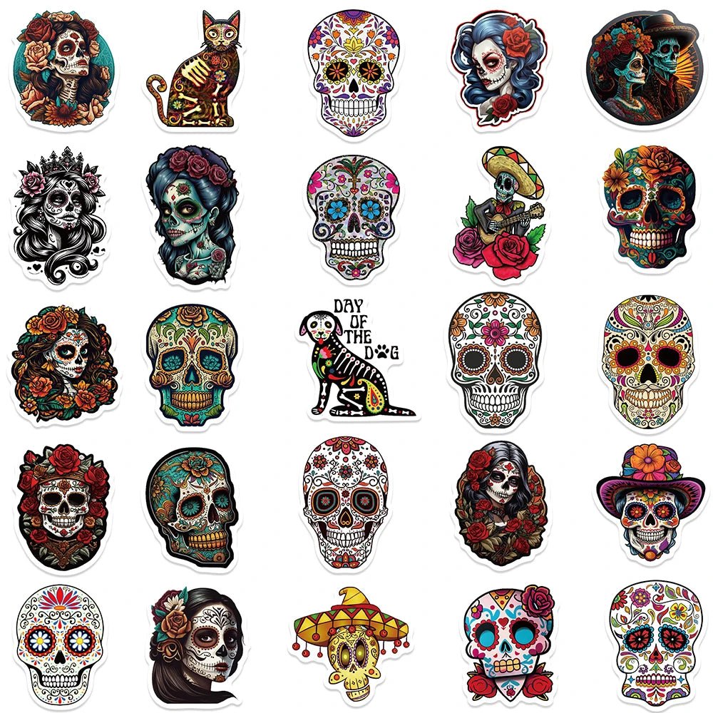 Mexico Day of the Dead Stickers - NY GIftcraft