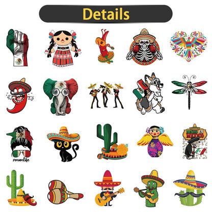 Mexico Stickers for Skateboard Laptop Guitar Luggage Bike Phone Scrapbooking Classic Decor Decals - NY GIftcraft