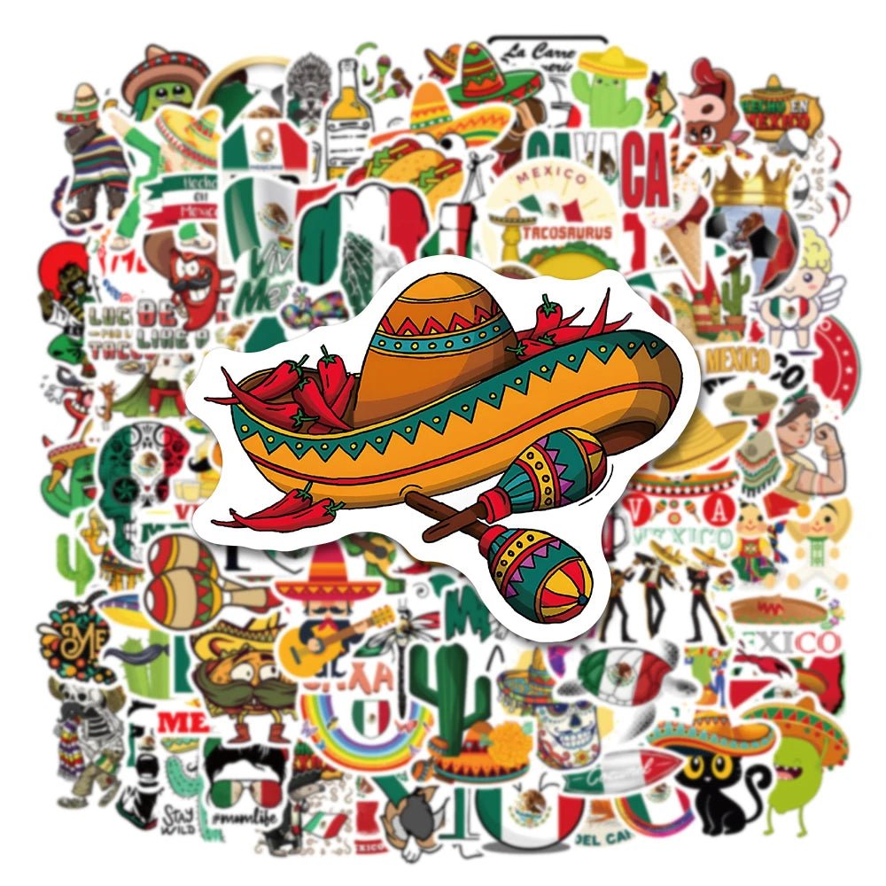 Mexico Stickers for Skateboard Laptop Guitar Luggage Bike Phone Scrapbooking Classic Decor Decals - NY GIftcraft