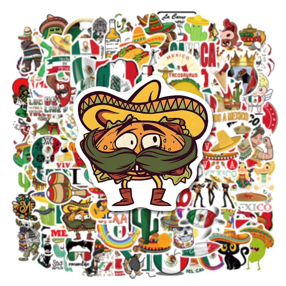 Mexico Stickers for Skateboard Laptop Guitar Luggage Bike Phone Scrapbooking Classic Decor Decals - NY GIftcraft