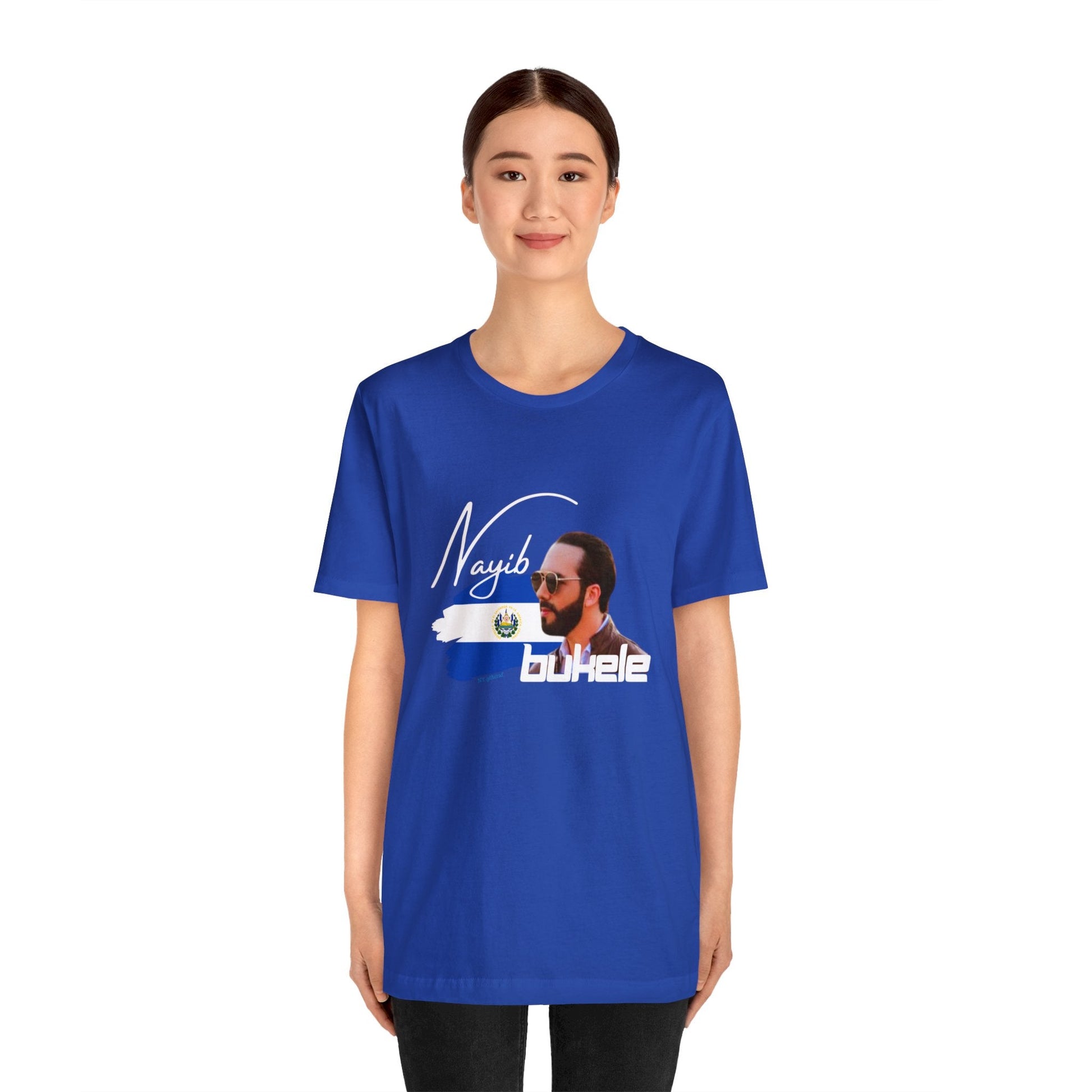 Nayib Bukele Presidente de El Salvador with Flag | Unisex T-shirt | 100% Cotton | El Salvador T-Shirt | Perfect Gift for Any Occasion - NY GIftcraft