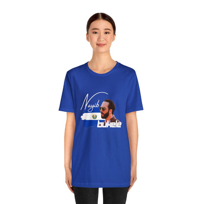 Nayib Bukele Presidente de El Salvador with Flag | Unisex T-shirt | 100% Cotton | El Salvador T-Shirt | Perfect Gift for Any Occasion - NY GIftcraft