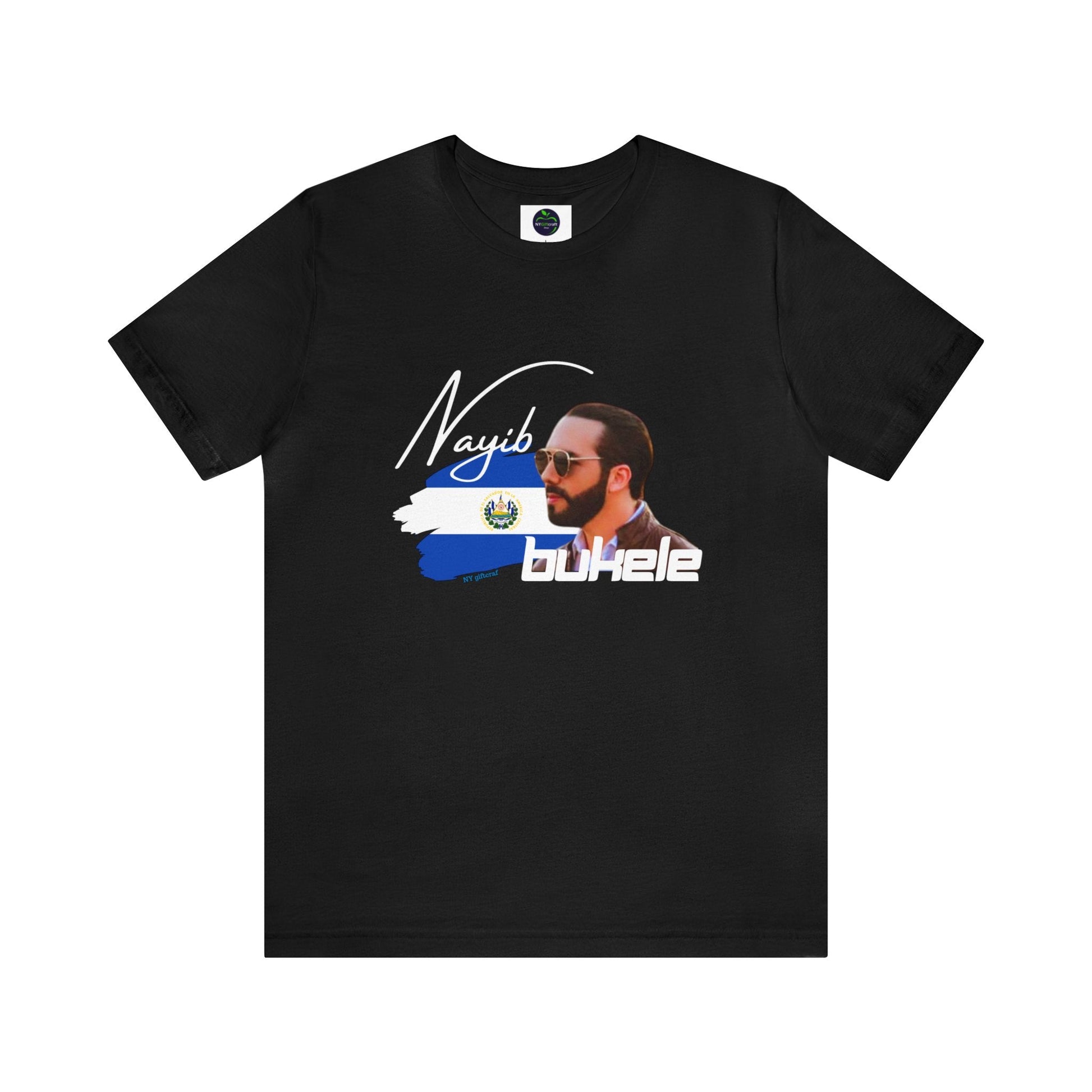 Nayib Bukele Presidente de El Salvador with Flag | Unisex T-shirt | 100% Cotton | El Salvador T-Shirt | Perfect Gift for Any Occasion - NY GIftcraft