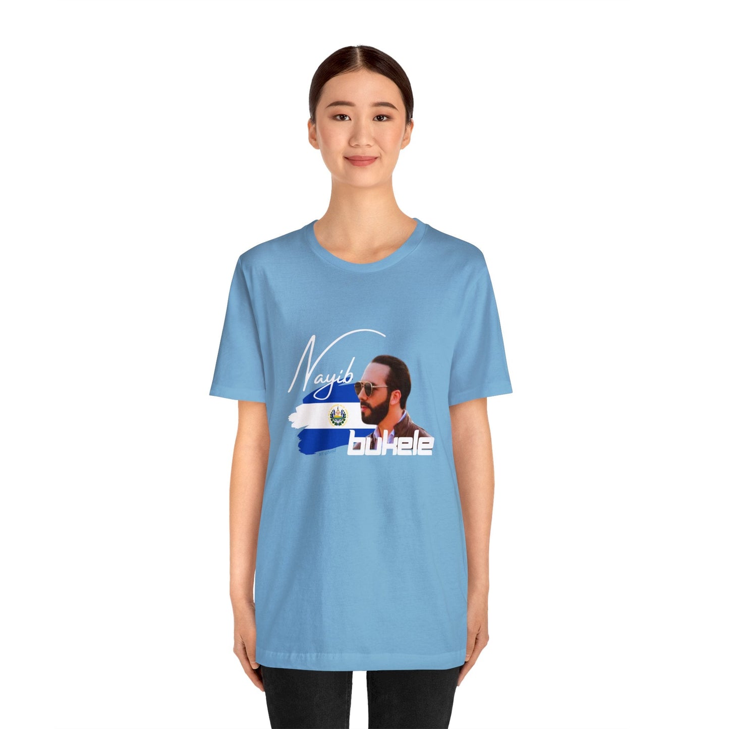 Nayib Bukele Presidente de El Salvador with Flag | Unisex T-shirt | 100% Cotton | El Salvador T-Shirt | Perfect Gift for Any Occasion - NY GIftcraft