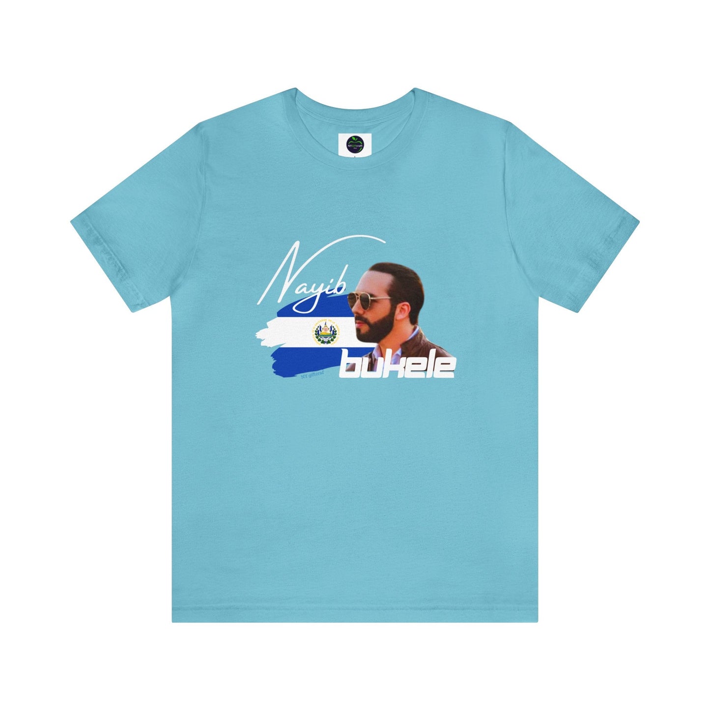 Nayib Bukele Presidente de El Salvador with Flag | Unisex T-shirt | 100% Cotton | El Salvador T-Shirt | Perfect Gift for Any Occasion - NY GIftcraft