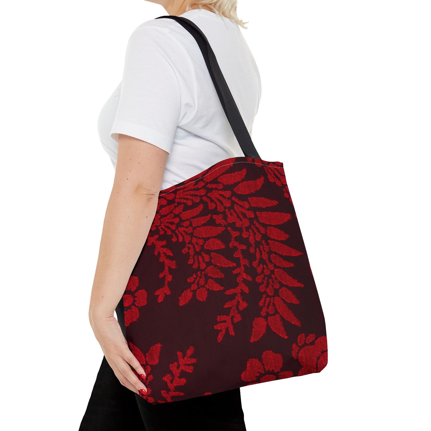 Red Flowers Tote Bag | Perfect gift for any ocation | high - quality polyester - NY GIftcraft