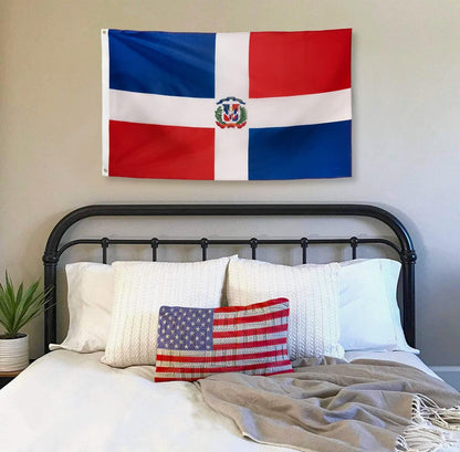 Republica Dominicana Flag Polyester with Brass Grommets 3 X 5 Ft. - NY GIftcraft