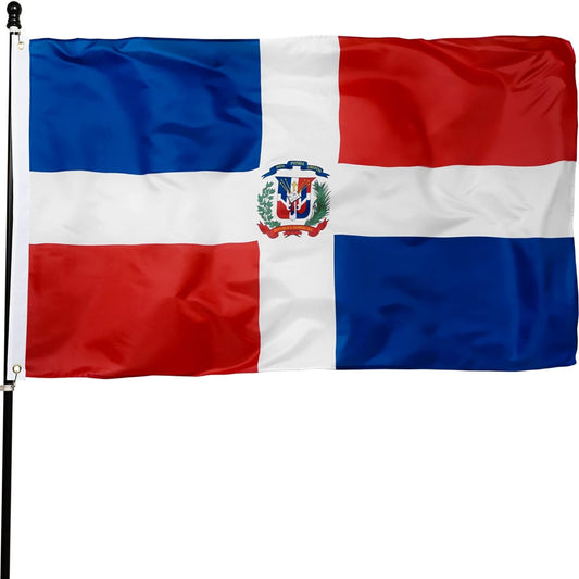 Republica Dominicana Flag Polyester with Brass Grommets 3 X 5 Ft. - NY GIftcraft