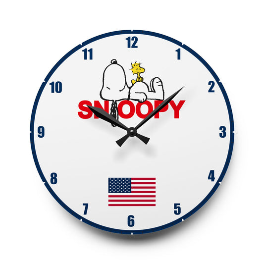 Snoopy Acrylic Wall Clock, Two size - NY GIftcraft